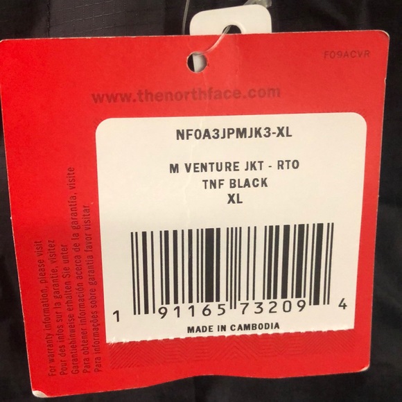 The North Face Men’s Rain Jacket SZ XL (J 144) - Picture 4 of 5